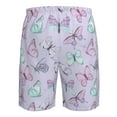 thumbnail image 6 of Kdxio Purple Butterfly Pattern Mens Casual Shorts - Drawstring Summer Beach Sports Shorts for Men, 6 of 9