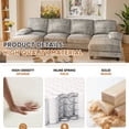 thumbnail image 4 of Homall 105" Modern U-Shape 6 Seat Sectional Sofa, Chenille Fabric Modular Couch, Oversized Sofa with Chaise for Living Room,Light Gray, 4 of 9