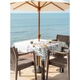 thumbnail image 3 of Outdoor Tablecloths with Umbrella Hole & Zipper, Spring Floral 60x60 Inch Square Tablecloths, Pink Yellow Flowers Farmhouse Waterproof Table Cloth, Patio/Pool/Picnic Table Covers, 3 of 8