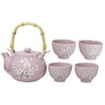 thumbnail image 1 of Japanese Sakura Pink Ume Plum Cherry Blossom Traditional Teapot With Cups Set, 1 of 9