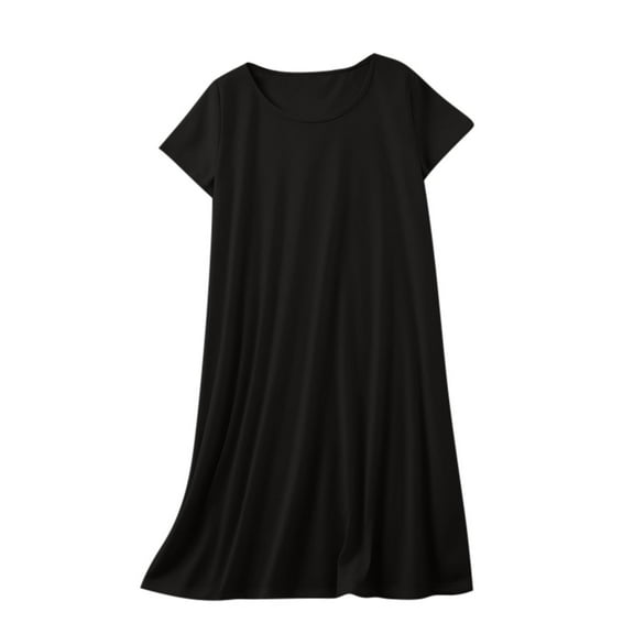 Nightgowns for Women Crewneck Night Gown Short Sleeve Sleep Shirt T Shirt Sleepwear Soft Sleep Dress