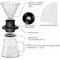thumbnail image 2 of Switch Pour Over Coffee Maker, 3-in-1 Immersion Dripper, Stops Bitter Coffee, 600ml Glass Pot, 50 Filters, Ideal for Iced Drink & Gift, 2 of 6