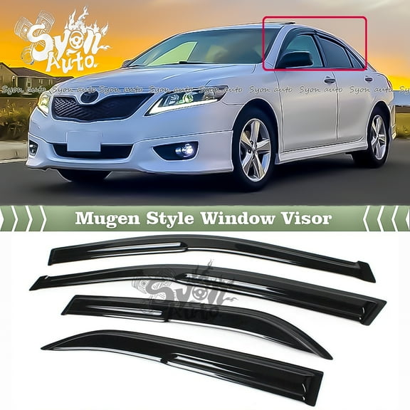 Fits 2009-2013 Toyota Corolla JDM 3D Wavy Mugen Style Window Visor Rain Guard Vent