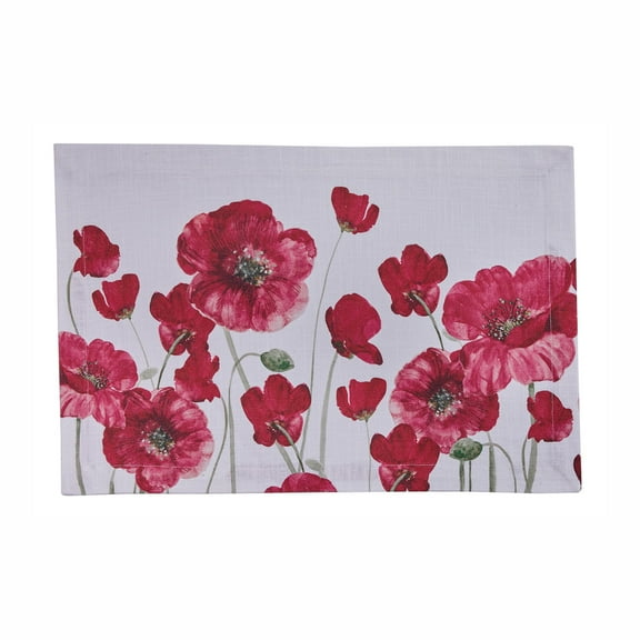 Split P Poppy Red Floral Placemat Set of 4