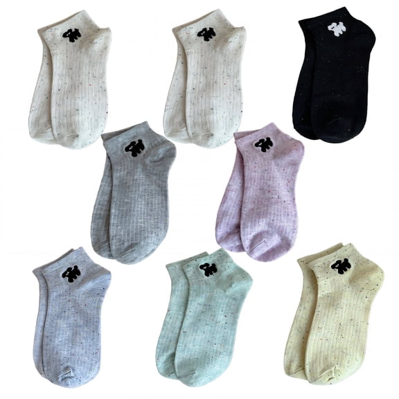 FLORNIX 8Pairs Ankle Socks for Women,Cotton Womens Ankle Socks Size 9-11,No Show Womens Socks