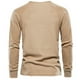 thumbnail image 4 of Camiseta de manga larga para hombre, color liso, diseño con cuello, corte holgado, poliéster, prenda informal para otoño-invierno, 4 of 7