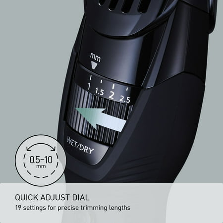 Panasonic Cordless Men's Beard Trimmer with 19 Length Settings, Washable, Rechargeable - ER-GB42-K