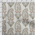thumbnail image 3 of Soimoi Asian Paisley Print, Silk Fabric, Decor Sewing Fabric by The Yard 42 Inch Wide,Decorative Fabric for Shirts Suits Ties, Beige & White, 3 of 5
