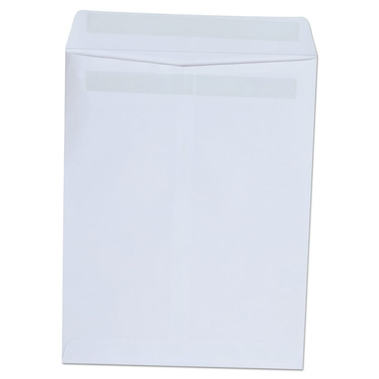 Self-Stick Open End Catalog Envelope, #10 1/2, Square Flap, Self-Adhesive Closure, 9 x 12, White, 100/Box Self-Stick Open End Catalog Envelope, #10 1/2, Square Flap, Self-Adhesive Closure, 9 x 12, White, 100/Box
