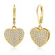 thumbnail image 1 of Pendientes ALEXCRAFT chapados en oro de 14 quilates con forma de corazón para mujer, 1 of 8
