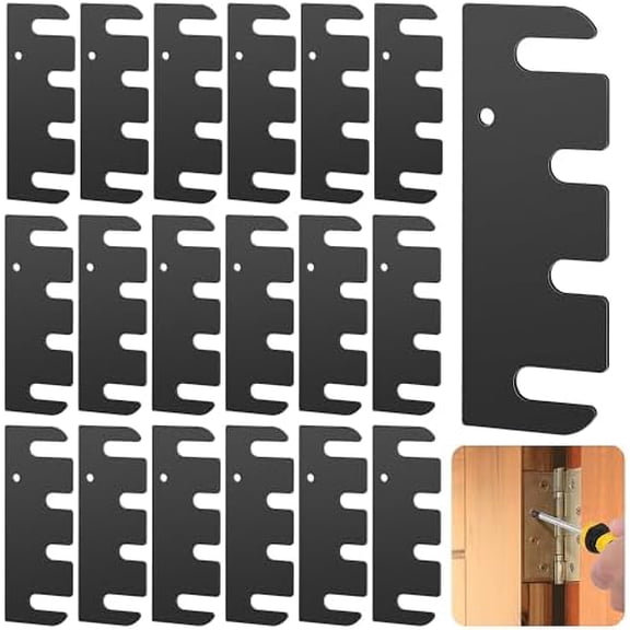 16Pcs 4" Hardware Door Hinge Shims,Stainless Steel Door Hinge Spacer with Coated Finish,Doors Hinge Shims Hinge Spacer
