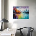 thumbnail image 3 of COMIO Hand Painted Modern Oil Painting on Canvas Large Abstract Wall Art Colorful Artwork Living room Bedroom Dining Room Wall Decor Ready to Hang 20x16in, 3 of 4