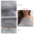 thumbnail image 4 of Camiseta Sin Mangas Con Cuello Halter De Punto, Camiseta Sin Mangas Con Cuello Halter Fácil De Combinar Poliéster Clásico Para El Fin De Semana ANGGREK Otros, 4 of 8