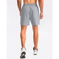 thumbnail image 3 of Pantalones cortos para correr Pudolla para hombre, entrenamiento, atlético, color gris XL, 3 of 7
