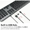 thumbnail image 3 of Macally Wired Keyboard for Mac with USB Hub (2X USB-A / 1x USB-C) - Space Gray, 3 of 7