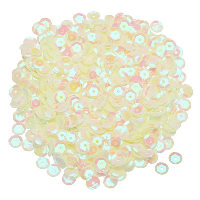 Loose Sequins,Glitter Sequins Embroidery Sequins for Jewelry Making Crafts Sewing Beige