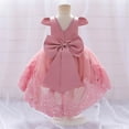 thumbnail image 3 of WOYY Infant Girls Lace Mesh Wedding Bridesmaid Dress Birthday Party Pageant Gown, Sizes 12-18M, 3 of 3