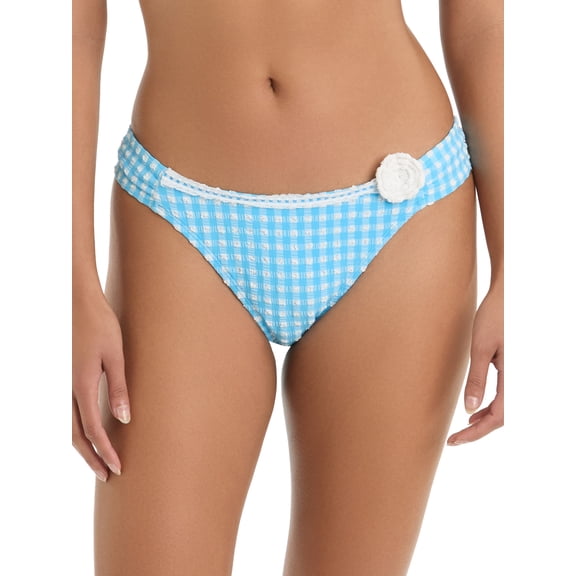 Jessica Simpson Women's Gingham Bikini Bottom, Sizes XS-2XL