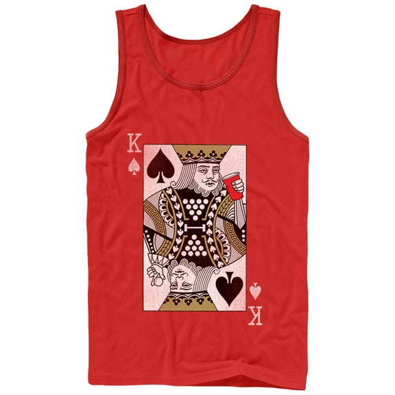 Men's Lost Gods King of Pong  Tank Top Red X Large