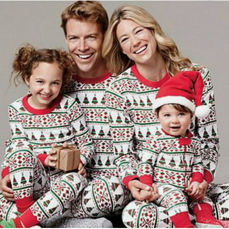 Christmas Parental and Child Sleepwear Pajama Set For Family Home