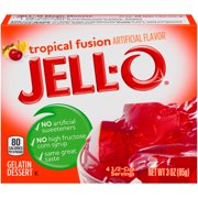 Angle View: Jell-O Tropical Fusion Instant Gelatin Mix, 3 oz Box