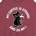 thumbnail image 3 of Instant Message - Coffee Is Strong - Women's Racerback Tank Top, 3 of 6