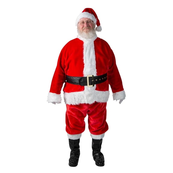 Fun World Men's Premium Plush Santa Costume - Size X Large