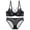 Black, variant on Levmjia Women Lace Lingerie Set Push Up Bra Panties Set Thin Deep V Cross Back Adjustable Straps Honeymoon Everyday Wear Comfortable Breathable Sleepwear
