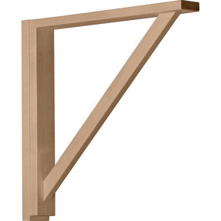Ekena Millwork 2 1/2"W x 17 3/4"D x 17 1/4"H Traditional Shelf Bracket, Maple