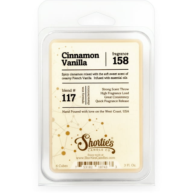 Cinnamon Vanilla Wax Melts Highly Scented + Natural Oils Shortie's Candle Company