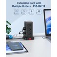 thumbnail image 2 of Protector contra sobretensiones Power Strip Anntane Protector contra sobretensiones, cable de 10 pies, 2 of 7