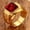Golden red diamonds, variant on Trendy Fashion Rings Vintage Men's Gold Diamond Rings