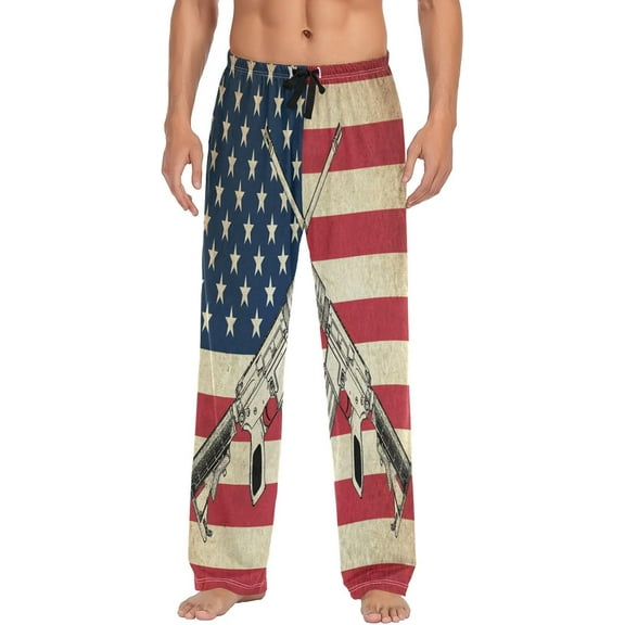 Top-kevin Cute Panda Pajama Pants White Black Animals Lounge Sleepwear PJs Men's Pajama Bottoms Sleep Pants S