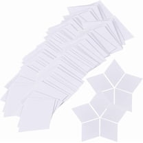 1 set 100pcs Paper Quilting Templates English Paper Piecing Rhombus White 51x37x0.1mm 100pcs/set
