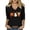 Black#06, variant on JTZGDY Halloween Tops for Women Dressy Casual Fall 3/4 Length Sleeve Thanksgiving Day Funny Ghost Pumpkin Printed V Neck Graphic Tunic Shirts Loose Oversized Comfy Pullover Blouse