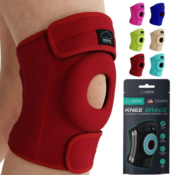 Rodillera Modvel ELITE para hombre y mujer: almohadillas de gel para rótula y estabilizadores laterales para recuperación de ligamentos cruzados anteriores (LCA), desgarros de menisco, artritis y lesi