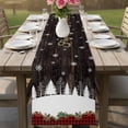 thumbnail image 5 of Christmas Tree Table Runner 70 Inches, Black Red Plaid Xmas Tree Snowflake Bed Runner Dresser Scarves Tabletop for Indoor Outdoor Parties/Ceremony/Banquet, 13" x 70", 5 of 8