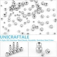 thumbnail image 5 of 120pcs 4 Styles Stainless Steel Beads Spacer Beads Rondelle Beads 3~6mm Textured Beads Loose Beads Metal Spacer Beads Finding for DIY Bracelet Necklace Jewelry Making, 5 of 6