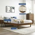 thumbnail image 5 of Platform Bed Frame, King Size, Wood, Brown Walnut, Modern Contemporary Urban Design, Bedroom Master Guest Suite, 5 of 7