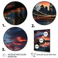 thumbnail image 3 of Designart "New York at Night A Colorful Photo I" Cityscapes Floater Framed Wall Art Living Room, 3 of 7