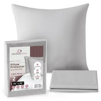 CIRCLESHOME European Pillow Protectors - 100% Cotton Breathable Pillowcases - 26 X 26 Square Pillowcases - Protects Pillows from Dirt, Dust and Debris (European- 2 Pack- 26x26)
