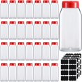 thumbnail image 1 of Frascos de plástico para especias Mifoci, paquete de 28 unidades, 475 ml, con tapa para coctelera, color rojo, 1 of 7