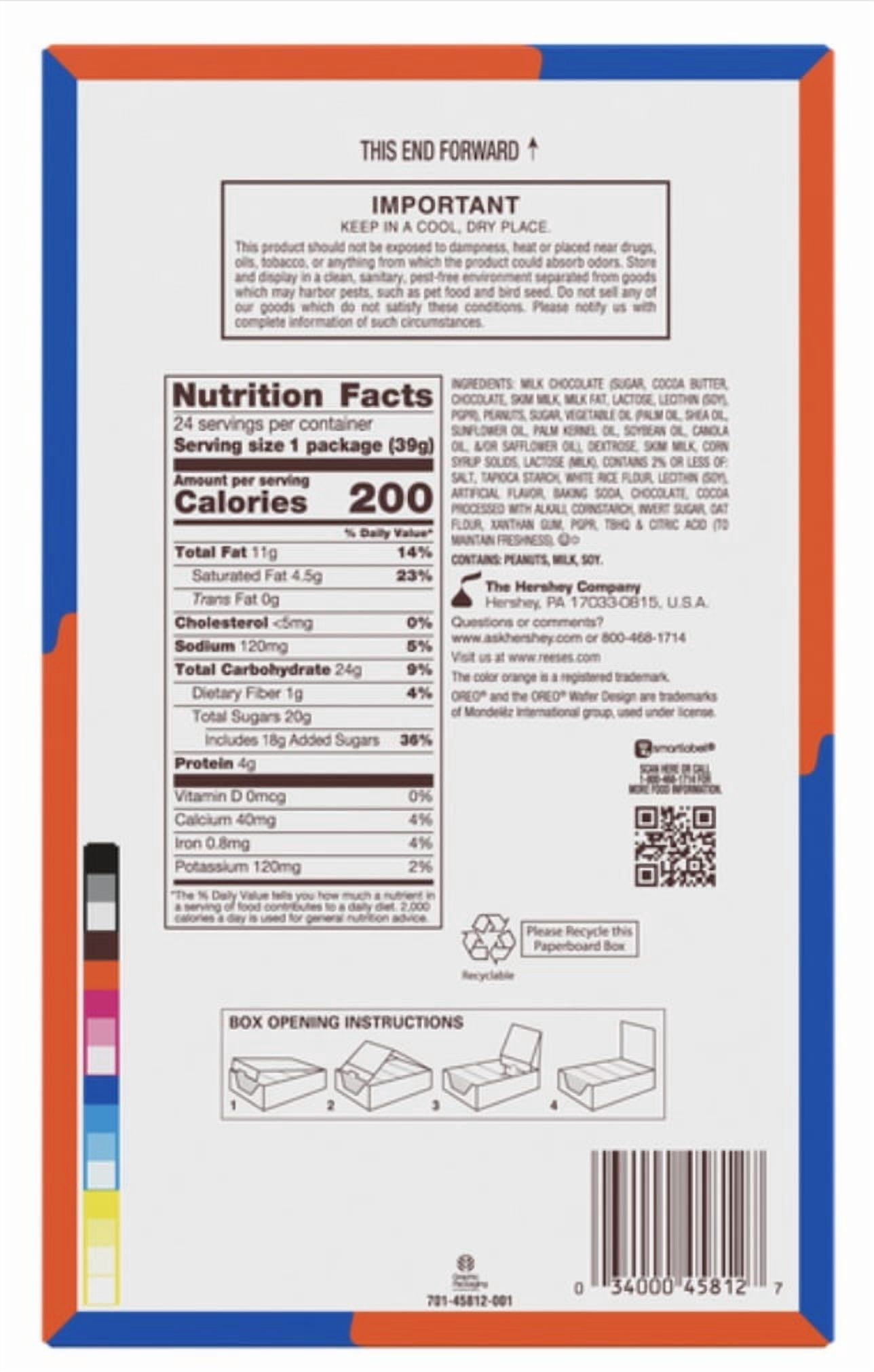 Reese's OREO Peanut Butter Cups, 1.4 oz, 24 ct