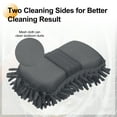 thumbnail image 5 of Uxcell 2pcs Car Wash Sponge 8.7" x 4.3" Chenille Microfiber Mitt Scratch-Free Absorbent Scour Scrubber Cleaning Sponge for Washing Detailing on Cars, Boats, RVs, Gray, 5 of 6