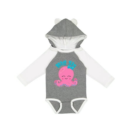 

Inktastic Cute Octopus Big Sis Gift Baby Girl Long Sleeve Bodysuit