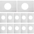 thumbnail image 1 of SHIQI-12 Pcs Stainless Steel Door Reinforcement Plate, 5.1" × 3.5" Square Door Lock Repair Plate, Silver Door Lock Fixing Plate for Decorating and Repairing The Door, 1 of 4