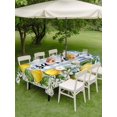thumbnail image 4 of Outdoor Tablecloth with Umbrella Hole for Patio/Picnic/Party/Camping, Summer Lemon Waterproof Table Cloth Rectangle Table Cover Washable, Coastal Starfish Shells Pastoral Floral Blue Plaid (54"x 80"), 4 of 8