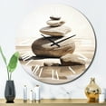 thumbnail image 3 of Designart "Beach Photo Harmonious symmetry VI" Beach Oversized Wall Clock, 3 of 5