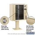 thumbnail image 7 of Salsbury Industries Pedestal Mounted 9 Door Front Load  4C Horizontal Cluster Box Unit with 2 Parcel Lockers, 7 of 7