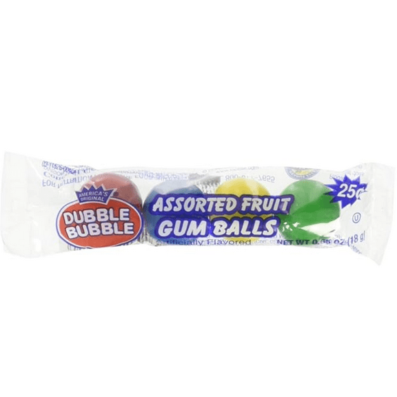 Dubble Bubble Gum Balls Assorted Flavors 36 Ct
